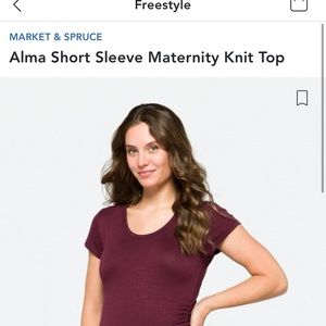 Market & Spruce Alma Maternity Knit Tee- EUC